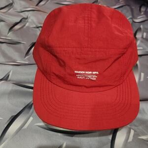 Maiden Noir 5 Panel Cap Hat Strapback Snapback Designer Made In USA Red NWOT